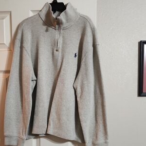 Ralph Lauren Heather Gray Zip-Up Sweater